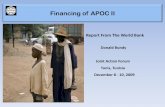 Financing of APOC II - World Banksiteresources.worldbank.org/EXTRIVBLINEGTRODISE/Resources/CSA126... · Financing of APOC II. Participating Countries ... APOC II + 4 Ex-OCP Countries