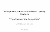 Enterprise Architecture led Data Quality Strategymitiq.mit.edu/IQIS/2010/FinTrack/IQIS10 2D - JayBarua2.pdf · Enterprise Architecture led Data Quality Strategy ... (J.M Juran) Some