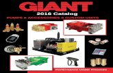 2016 Catalog - Giant Pumps · 2016 Catalog PUMPS ... from NBR to Viton, EPDM, Teflon and Kalrez allow your pump to handle any application. ... GP8060/8160 90.0 2465 580 65/66 GP8065