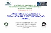 Anestesia, Analgesia e Eutanásia na Experimentação Animal BIBLIOGRAFIA/Material... · Categoria D: Sofrimento possivelmente desnecessário (= severo) Experimentos que envolvem