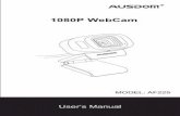 1080P WebCam - ausdom.com AF225 User... · Thank you for purchasing AUSDOM AF225 1080P HD WebCam, AUSDOM AF225 is a Webcam with high-resolution, foldable and easy to carry. Providing