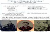 William Thomas Pickeringlarryeasley.org/PDF/01Pickering.pdfMARY ELIZABETH DECON (1833-1890) WILLIAM THOMAS PICKERING (1873-1962) 1. Marguerite Mary Pickering (1897-1982) 2. Gladys