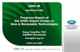Progress Report of the APEC Expert Group on New ... · APEC Workshop on Promoting the Development of Wind Energy, phase 2 – Public Private Partnership for Wind Energy Development