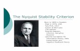 The Nyquist Stability Criterion - Yolaaegc.yolasite.com/resources/NYQUIST STABILITY CRITERIAN THEORY.pdf · The Nyquist Stability Criterion Born in 1889 in Sweden Died in 1976, USA