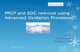 PPCP and EDC removal using Advanced Oxidation Processes · PPCP depth–distribution curve (J.B Ellis, 2005) Sources and pathways of PPCPs in the urban water cycle . CEE 697z - Lecture