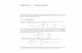 Appendix A. Linear Algebra - University of Washington · Appendix A. Linear Algebra (A.1) Since modelling and control ofrobot manipulators requires an extensive use of matrices and