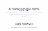 WHO methods and data sources for country-level causes of ... · WHO methods and data sources for country-level causes of death 2000-2012 Department of Health Statistics and Information