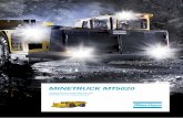 Technical specification Minetruck MT5020 - Atlas Copco · Dump box design adapted to mining operations for long life and fast dump cycles With service friendly design through a service