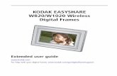KODAK EASYSHARE W820/W1020 Wireless Digital Framesresources.kodak.com/support/pdf/en/manuals/urg00978/W820_W1020... · KODAK EASYSHARE W820/W1020 Wireless Digital Frames Extended