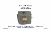 Stealth Cam - University of Vermont · The Stealth Cam STC-AD3 Advanced Digital Scouting Camera is designed to operate using two different types of battery power options. NOTE: Always