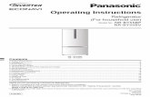 Operating Instructions - panasonic.com · For safety, the grounding connection should be done (For a refrigerator with plug (2-pin plug) without any grounding wire) The grounding