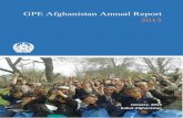 GPE Afghanistan Annual Report 2013 - moe.gov.afmoe.gov.af/Content/files/GPE Afghanistan Annual Report (2013).pdf · GPE AFGHANISTAN ANNUAL REPORT (2013) | Page 1 In 2011, Afghanistan
