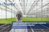 Global Leader in Medical Cannabis Created by Aphria ... · Global Leader in Medical Cannabis Created by Aphria & Nuuvera Combination. Disclaimer ... Vivian Bercovici Managing Director