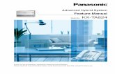 Panasonic KX-TA824 Feature Manual - Manual and Brochures · Model No. KX-TA824 Thank you for purchasing a Panasonic Advanced Hybrid System. Please read this manual carefully before