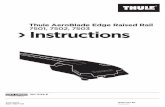Thule AeroBlade Edge Raised Rail 7501, 7502, 7503 Instructions · ISO 11154-E Thule AeroBlade Edge Raised Rail 7501, 7502, 7503 4DF/12.20130301 501-7817-01 Instructions