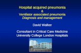 Ventilator associated pneumonia Diagnosis and managementanaesthesiaconference.kiev.ua/materials_2009/0012_ David Walker.pdf · Hospital acquired pneumonia & Ventilator associated