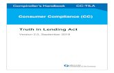 rt n endn t - OCC: Home Page · “Truth in Lending Act,” is prepared for use by OCC examiners in connection with their examination and supervision of national banks and federal