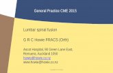 Lumbar spinal fusion G R C Howie FRACS (Orth) South/Fri_Plenary_0700_Howie - Focus on... · Better results of lumbosacral fusion in patients with Modic type I change. ... (L4-L5-S1)