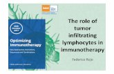 The role of tumor infiltrating lymphocytes in immunotherapy · Federico Rojo. Lymphocyticinfiltrationin breastcancer increasespostoperativelife. Lymphocytic‐predominantphenotypeisin