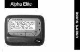 Alpha Elite - Spok · 1 Congratulations on purchasing an Alpha Elite pager.Your new pager provides exciting capabilities in messaging and can become a vital par t of