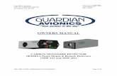 CO Guardian 353P-101/353P-201 User Manual (Panel and …guav.co/manuals/Guardian-Avionics-CO-Guardian-353P-Manual.pdf · Guardian Avionics 1951 E. AIRPORT DRIVE TUCSON, AZ. 85706