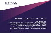 CCT in Anaesthetics · CCT in Anaesthetics Annex G Teaching and Training, Academic and Research (including Audit), Quality Improvement, and Management for Anaesthesia,