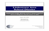 Littlestown Area School District · 6/30/2044 6/30/2045 6/30/2046 TOTAL 14,249,588 42,744,222 40,126,070 [1] Assumes new money is for non-reimbursable projects [2] Assumes current