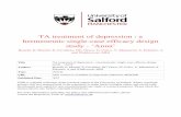 TA treatment of depression : a hermeneutic singlecase ...usir.salford.ac.uk/41594/1/HSCED 'Anna'.pdf · Transactional analysis (TA) is a widely-practiced form of psyc are now what