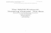 The NADA Protocol-Thinking Outside The Box Thinking...The NADA Protocol – Thinking Outside The Box