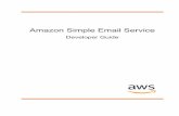 Amazon Simple Email Service · elija Email Addresses para ver la dirección de correo electrónico que verificó en Verificación de direcciones de correo electrónico en Amazon SES.