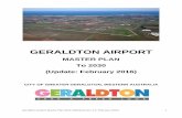 Geraldton Airport Master Plan 2012-2030 Version 2.2 ... · GERA ersion 2.2: F ON ER 203 ebru LDTON ebruary 201 AIR PLAN 0 ary , WES 6] PO 2016 TERN A RT) USTRA LIA 1. Geraldton Airport