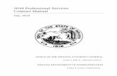2018 Professional Services Contract Manual - in.gov Professional Services Contract... · Contract Manual . July, 2018 . ... Susan Gard (317) 233-0926 . ... The OAG has adopted administrative