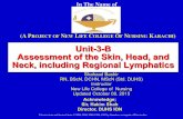 Unit-3-B Assessment of the Skin, Head, and Neck, including ... · Assessment of the Skin, Head, and Neck, including Regional Lymphatics Shahzad Bashir RN ... pathological in anemia