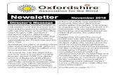 Newsletter November 2018 Director’s Message · 2 Contents 1. Director’s Message 2. Contents and OAB Contact Details 3. Director’s Message continued & Opening Times 4-5. Children