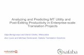 Analyzing and Predicting MT Utility and Post-Editing ...mdenkows/pdf/mt-summit-2013-lavie-et-al-slides.pdf · Reference (PT): Clique no separador Avançado e
