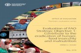 Thematic evaluation series - fao.org · THEMATIC EVALUATION SERIES Evaluation of FAO Strategic Objective 1: Contribute to the eradication of hunger, food insecurity and malnutrition