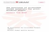 G002 The provision of accessible format materials for ...  · Web viewThis guidance from the UK Association for Accessible Formats (UKAAF) is primarily aimed at service providers