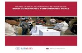 SUCO GOVERNANCE PERFORMANCE SCALE - The Asia … · The project implemented a uniquely tailored Suco Governance Performance Scale (SGPS) in all participating sucos, as well as across