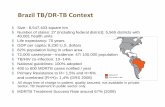 Brazil TB/DR TB Context - World Health Organization · Brazil is using 2 R&R systems: one for TB (SINAN) one for DR‐TB (e‐TB Manager) ‐Overview of systems interfaces SINAN –