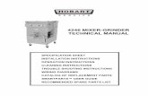 4246 MIXER-GRINDER TECHNICAL MANUAL · 16" plate. the 4246hd is for ... lg adj caster (min) 12: 11 ... " 34" 59: 1 ⁄ 2" 80: 7 ⁄ 8 " electrical specifications: nema configuration