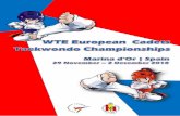 Promoter World Taekwondo Europe - sakintaekwondo.com · WTE Open European Multi Games (Plovdiv 2018) should be registered at the European Cadets Taekwondo Championships by their MNAs