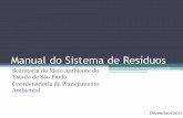 Manual do Sistema de Resíduos - sigam.ambiente.sp.gov.br · Manual do Sistema de Resíduos Secretaria do Meio Ambiente do Estado de São Paulo Coordenadoria de Planejamento Ambiental