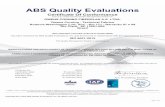 ABS Quality Evaluations - owenscorning.com.br · Rodovia Washington Luiz, S/nº - Km 171 - Barracão 07 e 08 Rio Claro, SP 13501-600 Brasil ISO 9001:2015 The Quality Management System