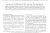 Secure Outsourcing of Virtual Appliance · information: DOI 10.1109/TCC.2015.2469657, IEEE Transactions on Cloud Computing Secure Outsourcing of Virtual Appliance ... Cloud computing