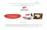 Quarterly report on the results for the first quarter ended June … · Quarterly report on the results for the second quarter and six months ended September 30, 2014 Bharti Airtel