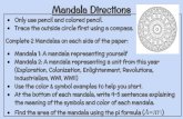 Mandala Directions - explorer-socialstudies.weebly.com · Mandala 2: A mandala representing a unit from this year (Exploration, Colonization, Enlightenment, Revolutions, Industrialism,