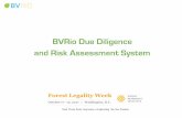 BVRio Due Diligence and Risk Assessment Due Diligence and...  Due Diligence and Risk Assessment System