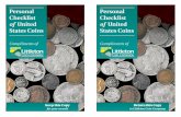 PDF Personal Checklist of United States Coins · Here’s your handy, pocket-sized Personal Checklist of United States Coins to help you keep track of your ... and we’ll add them