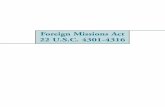 Foreign Missions Act 22 U.S.C. 4301-4316 Option A Smaller ... · Foreign Missions Act 22 U.S.C. 4301-4316. Option A Smaller font size for all text. The office of Foreign Missions