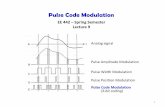 Pulse Code Modulation - web.sonoma.edu · Pulse-code modulation (PCM) is used to digitally represent sampled analog signals. It is the standard form of digital audio in computers,